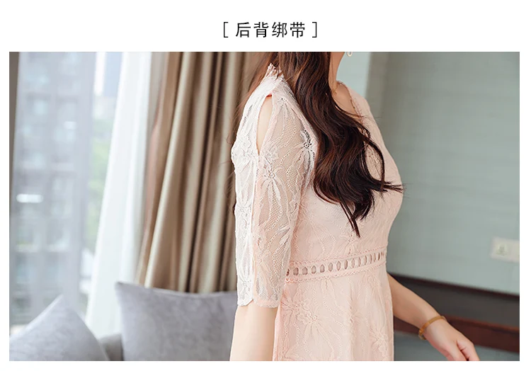 Femal Vintage Elegant Black Lace Boho Midi Dresses Summer Plus Size Solid Sexy Beach Sundress Women Bodycon Party Vestidos