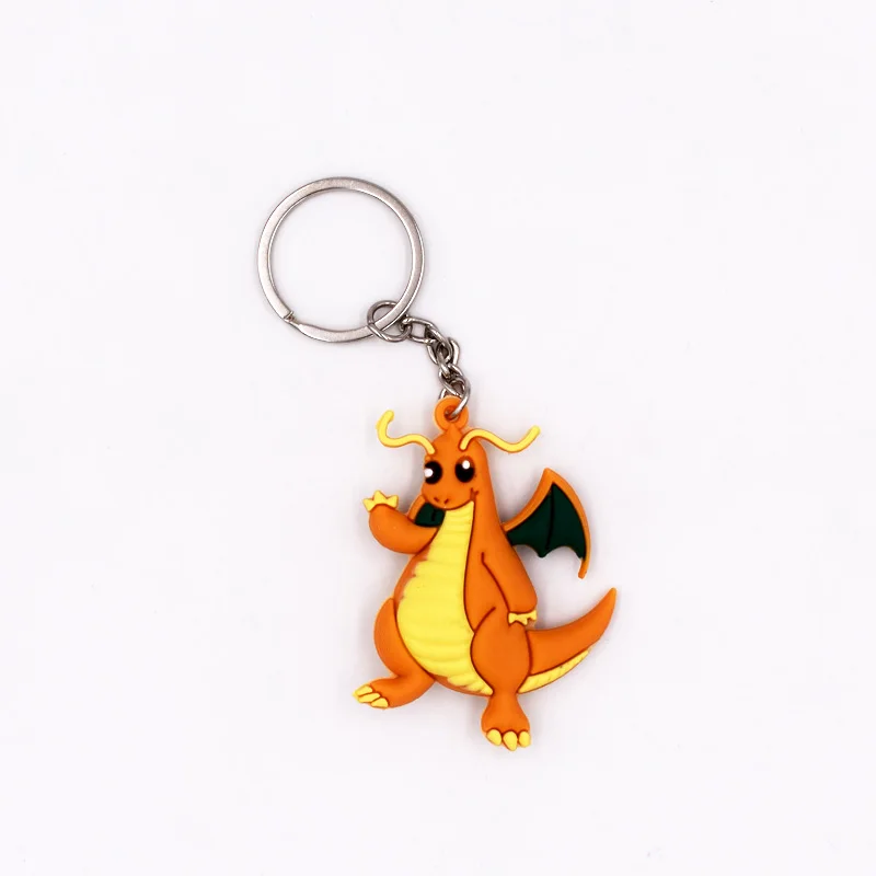 Dragonite 5 видов стилей,, 4-6 см брелок Пикачу дратини Eevee Snorlax Vulpix Dragonite, Мультяшные фигурки, ПВХ брелки - Цвет: Dragonite
