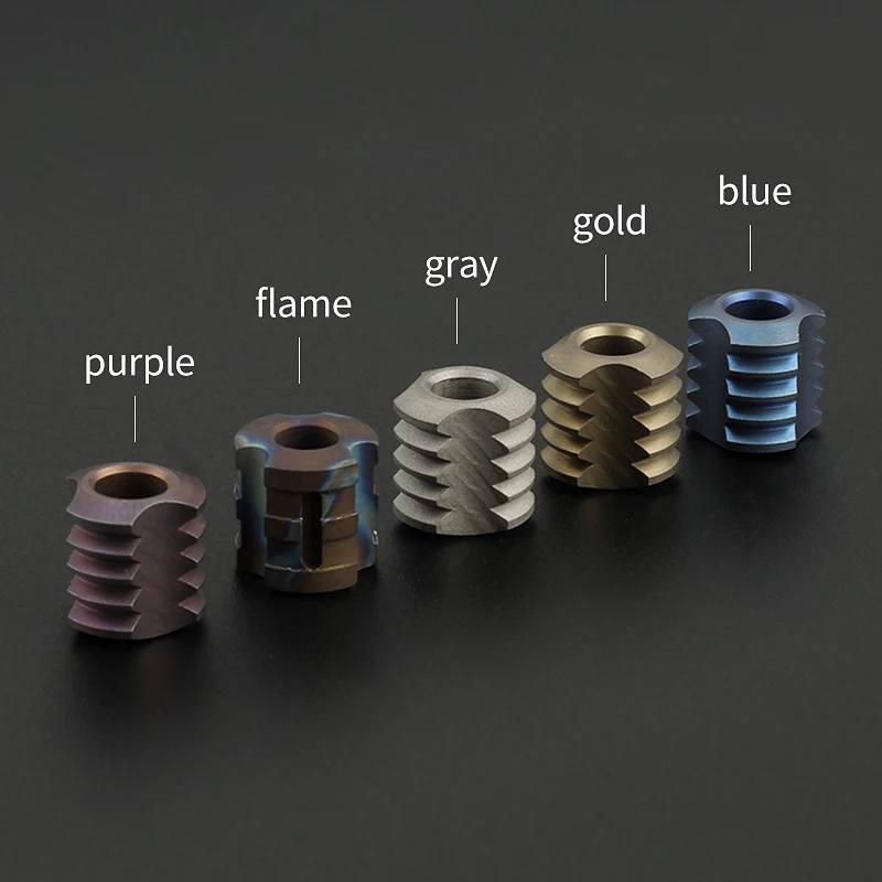 Многоцветный пламя титановый сплав нож бусины веревка шнур EDC Паракорд кулон |