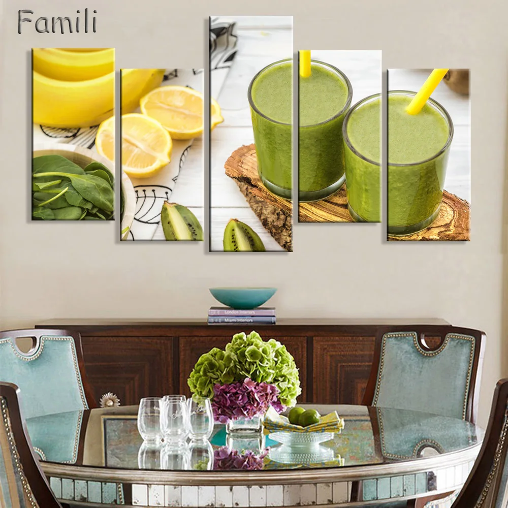 

5 Panels canvas paintings wall pictures for living room descorative pictures for the kitchen fruit wall decor modern canvas art