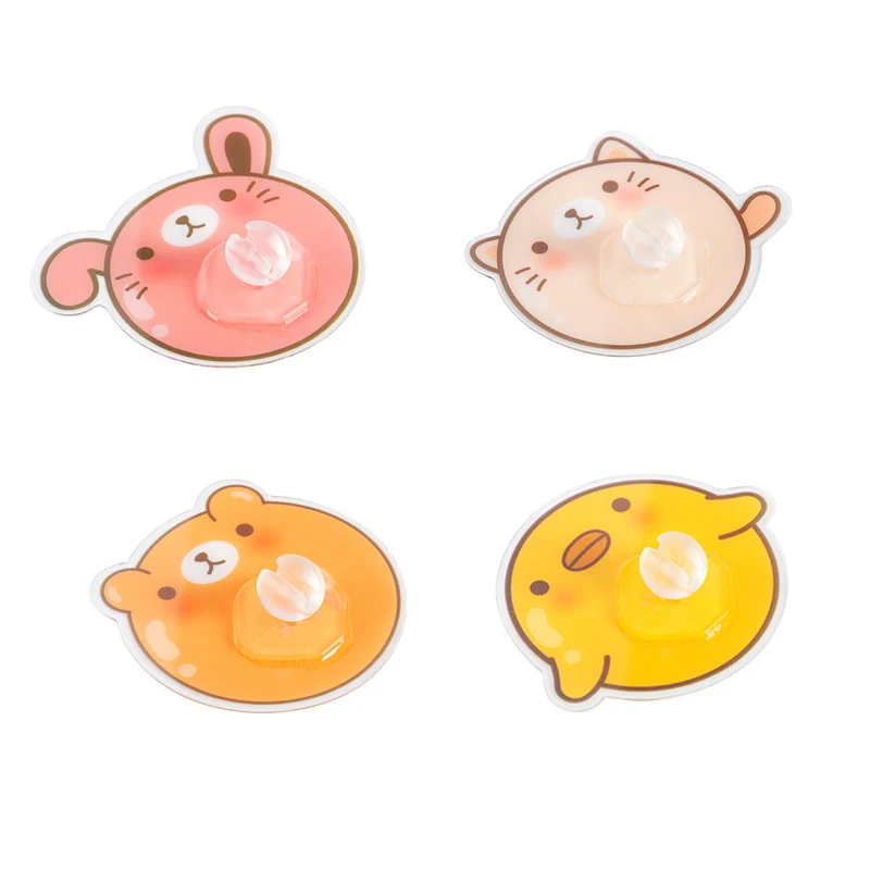 4pcs each animal 4 шт., держатель для зубных щеток с героями мультфильмов, подставка для хранения в ванной, аксессуары для малышей, детей, органайзер, настенный инструмент для бритвы с изображением кролика - Цвет: 4pcs each animal
