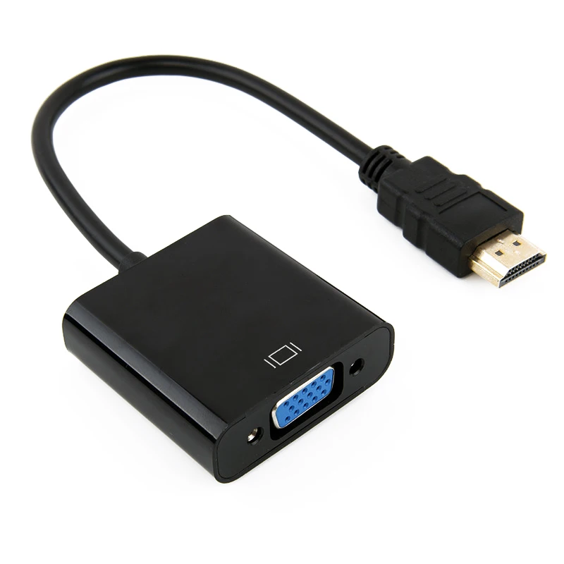 HDMI к VGA адаптер папа RGB Женский цифровой аналоговому Видео Аудио конвертер кабель