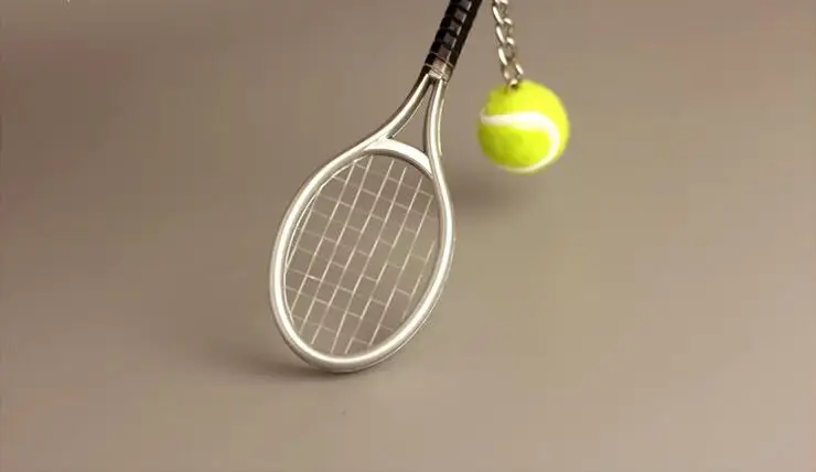 10 Keychains Wholesale Sporting Goods Mini Tennis Racket Keychain Creative Advertising Pendant | Украшения и аксессуары