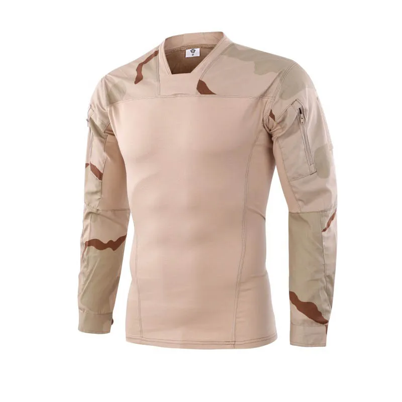 Outdoor Camouflage Tactical Frog Suit Quick dry Warm Breathable T-shirt Elastic Wear-resistant Hidden Long-sleeved Men's Shirt | Спорт и