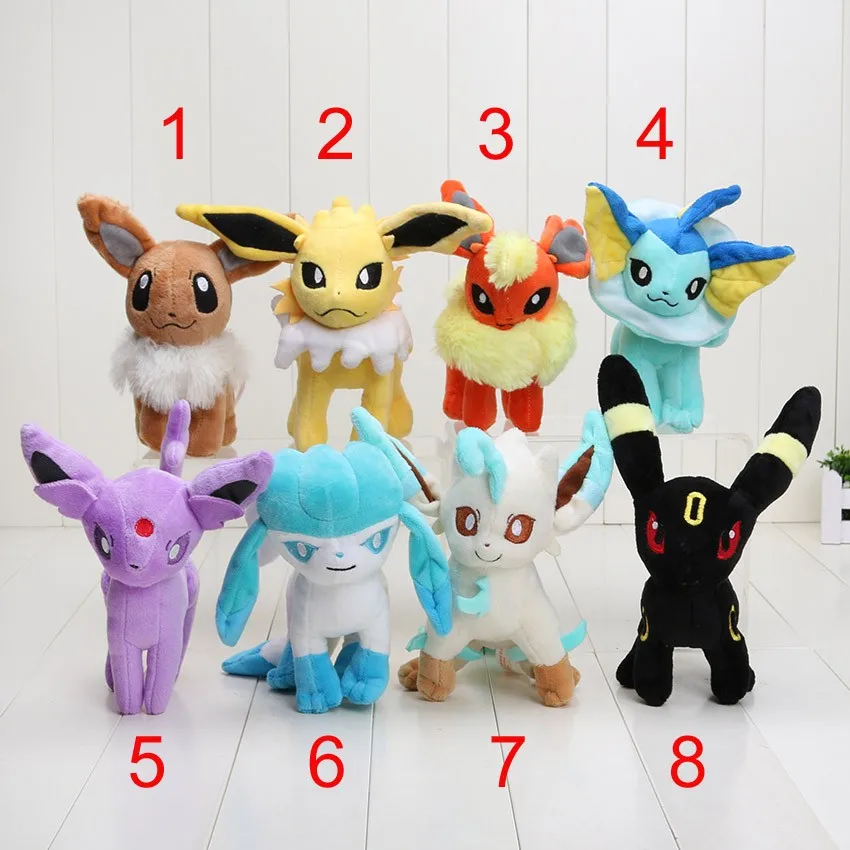 20 см карманные Плюшевые игрушки Umbreon Eevee Espeon Jolteon Vaporeon Flareon Glaceon Leafeon мягкие куклы животных
