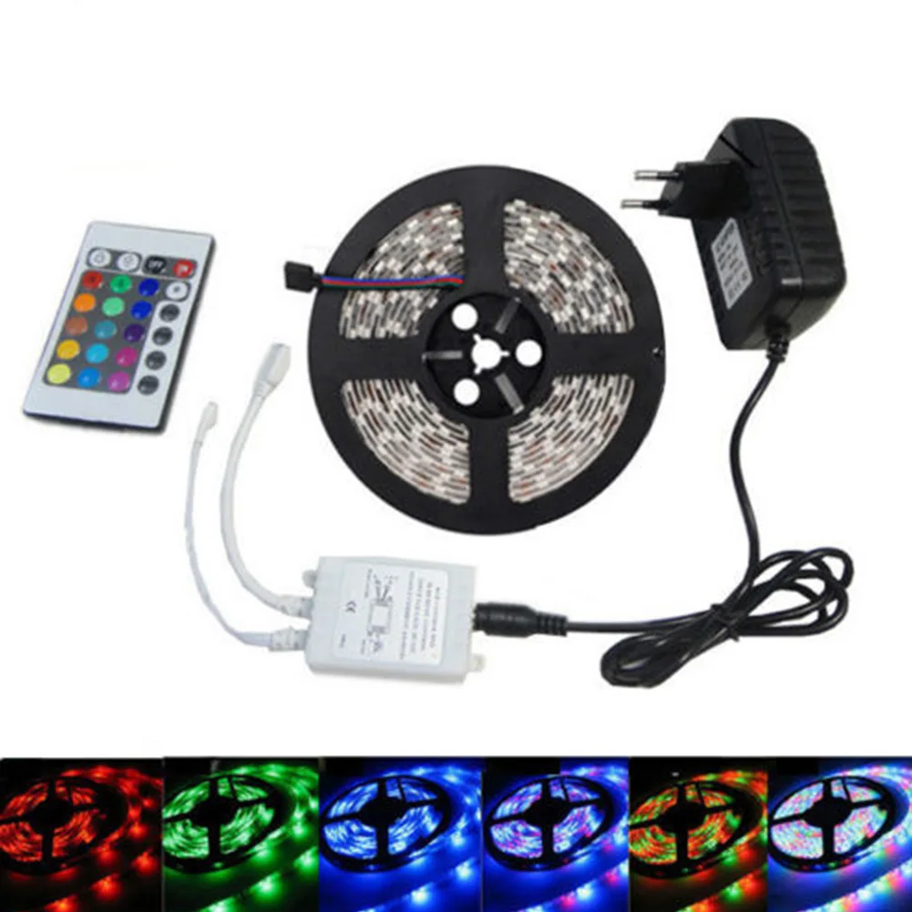 Новый 5 м RGB светодиодные ленты свет SMD 300 светодиодов 24/44 ключ Non/waterproof ИК пульт