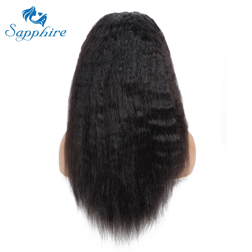 Сапфир малазийский парик с фронтальной шнуровкой PrePlucked Детские волосы Remy