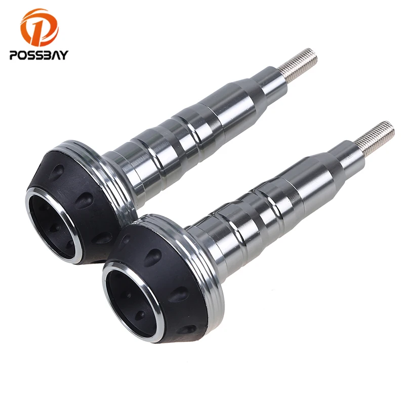 Titanium POSSBAY 10 мм алюминиевая рама мотоцикла слайдер Байк мотоцикл, защита от падения протекторы Универсальный подходит для большинства скутеров анти-Краш - Цвет: Titanium