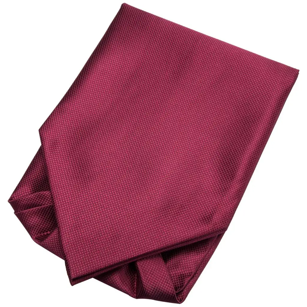 Однотонный красный галстук для мужчин Slik Ascot набор галстуков с носовым платком запонки Классический галстук для свадьбы Hi-Tie AS-1012