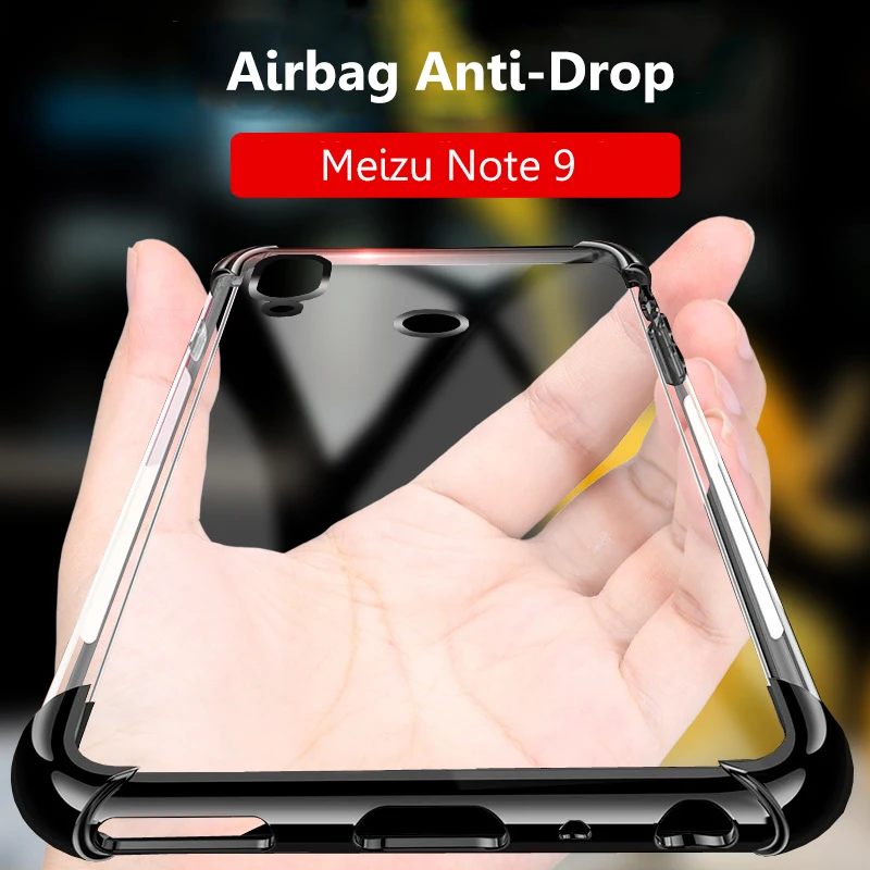 for Meizu Note 9 Case Clear Slim Anti Scratch TPU Phone Cover Reinforced Corners Shockproof Protective |