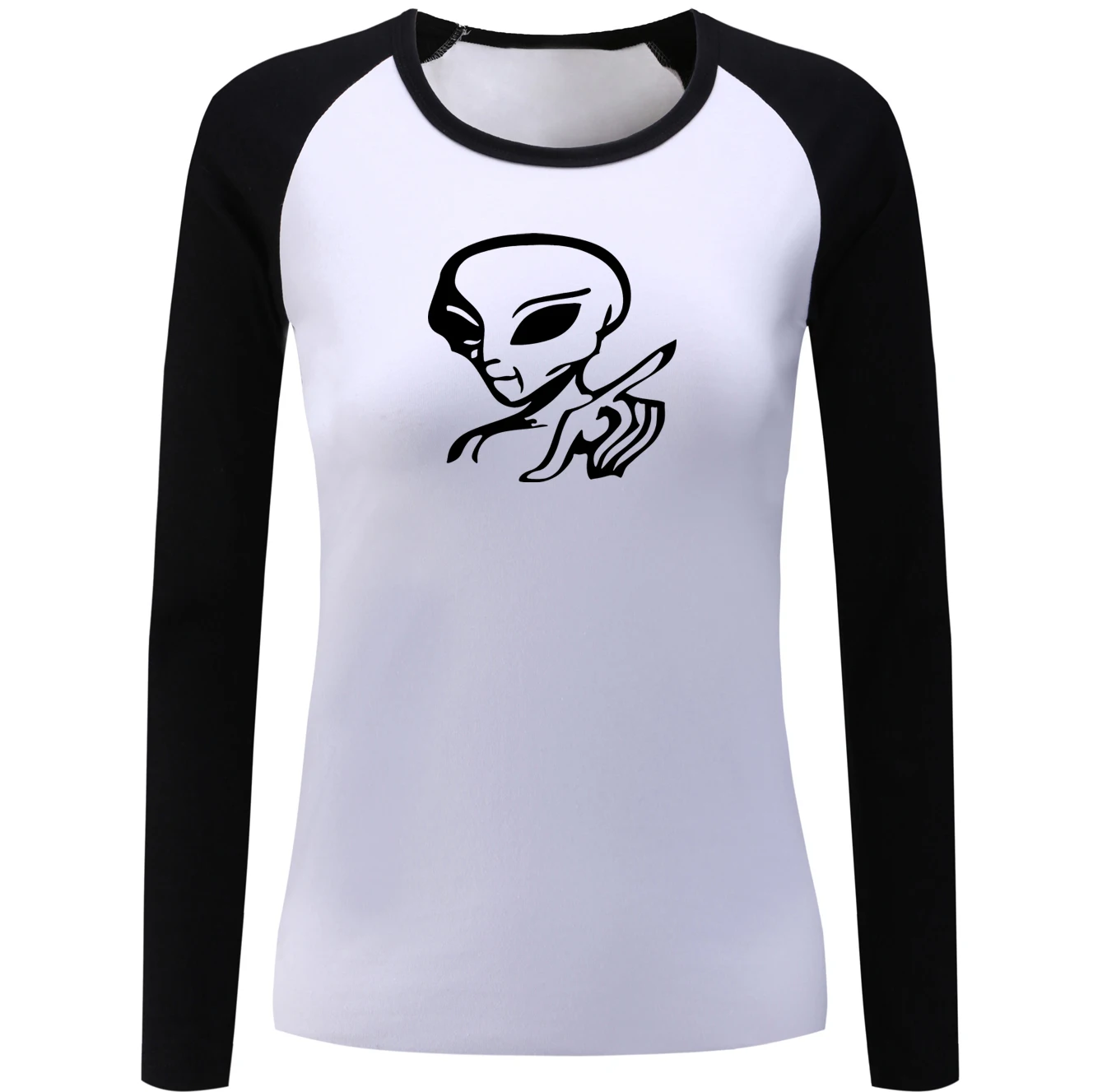 

IDzn модная женская Футболка реглан, крутая футболка с длинными рукавами для девушек, повседневные футболки, подарок на день рождения