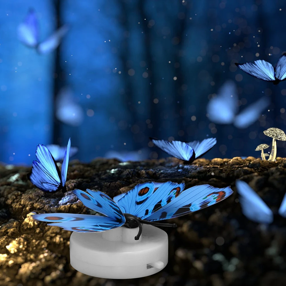 10 шт. бабочка свет вверх детские игрушки красочный красивый светодиодный декор