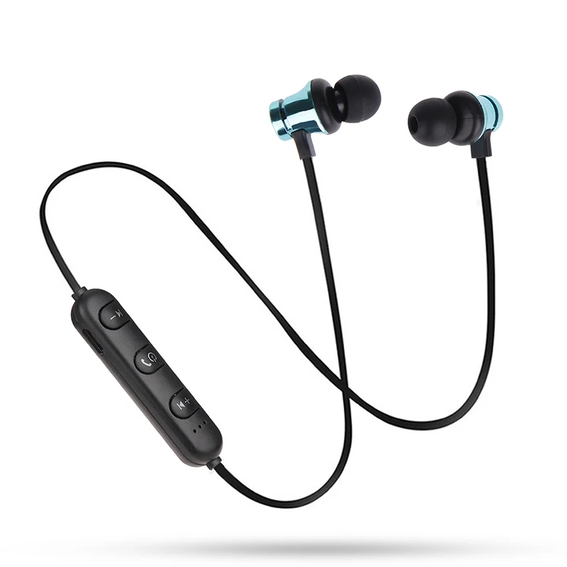 blue Rovtop магнитные беспроводные Bluetooth наушники XT11 Спорт бег Беспроводная Bluetooth гарнитура для IPhone 6 8X7 Xiaomi Hands Free - Цвет: blue