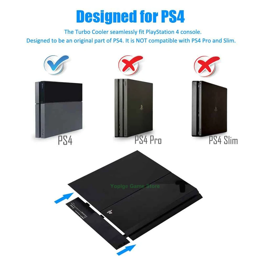 Контроллер температуры PS4 охлаждающий вентилятор с 5 внешними турбонаддувами для