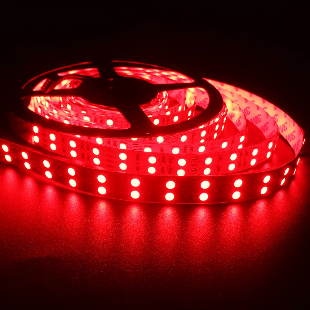 Лента Светодиодная гибкая двухрядная SMD RGB с 44 кнопками 12 в пост. Тока 5 м/лот |