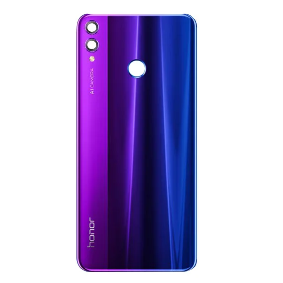 Purple Чехол для huawei со стеклянной задней крышкой для huawei Honor 8X, задняя крышка для задней крышки, защитный чехол для телефона, чехол s - Цвет: Purple