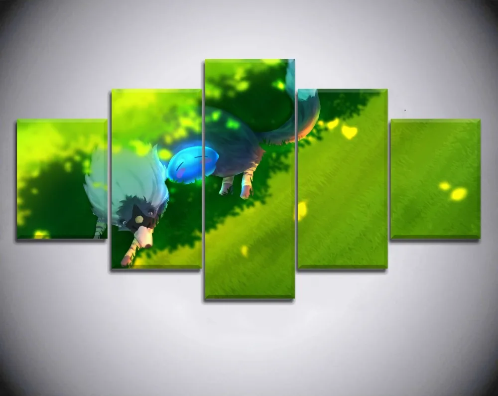 That Time Spirit Animal Anime HD Print Decor Painting Canvas Wall Art 5 Piece Home Living Room | Дом и сад