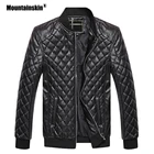 Новые мужские кожаные куртки из искусственной кожи для езды на мотоцикле, приталенная Мужская брендовая одежда, зимняя мужская верхняя одежда SA570