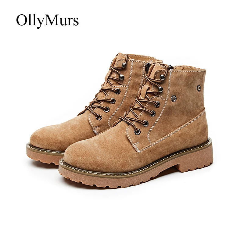 Botas mujer 2019 повседневная обувь женские ботинки Martin модные брендовые Ретро из