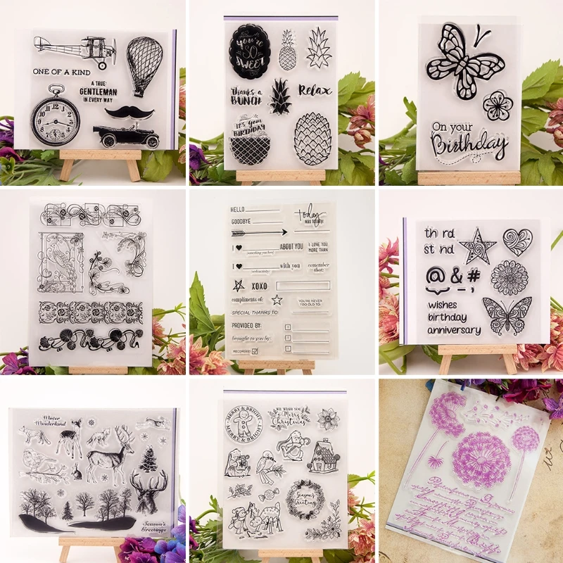 Прозрачный силиконовый штамп одуванчика DIY скрапбукинг фотоальбом