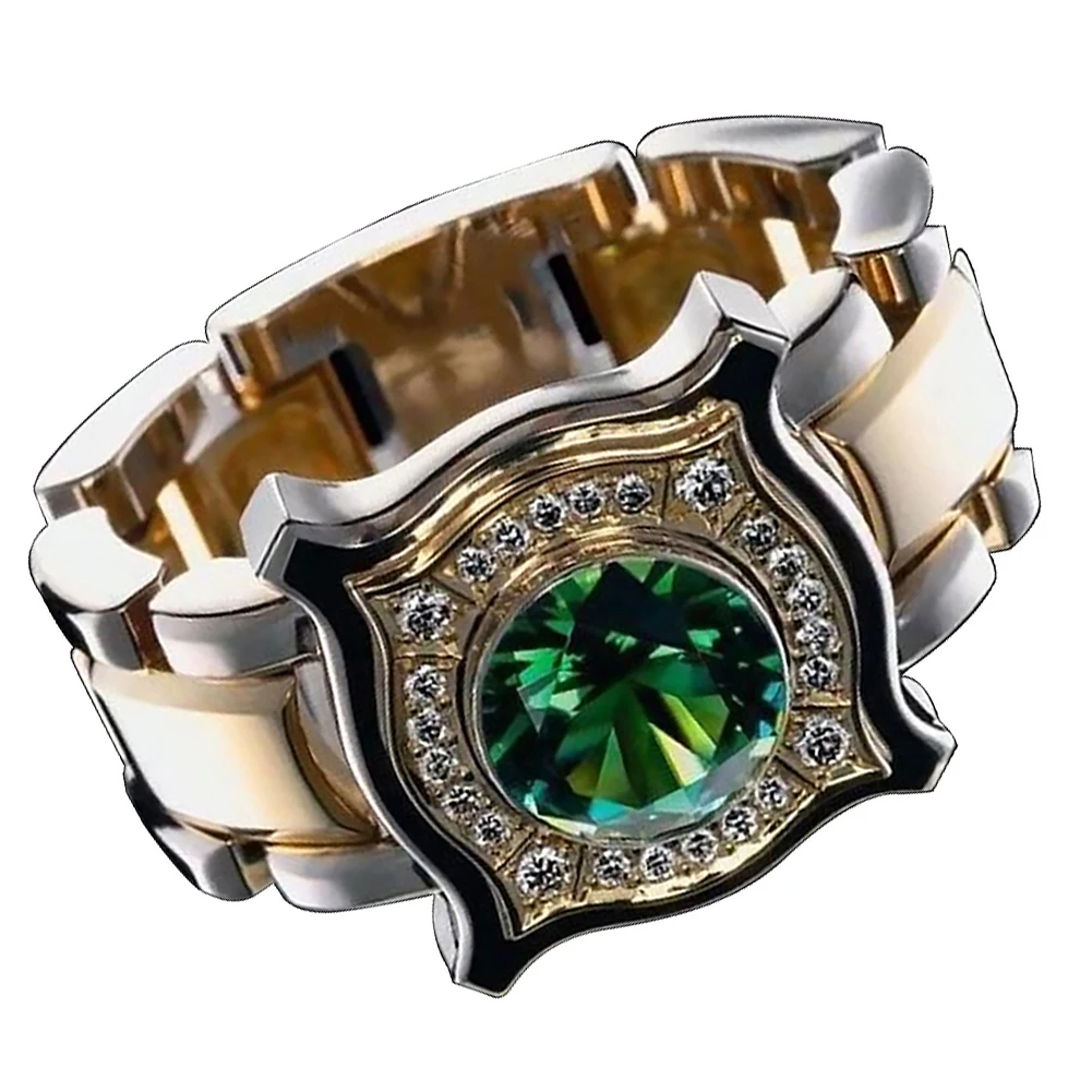 Модные мужские круглые стразы ювелирные изделия обручальное кольцо в этническом