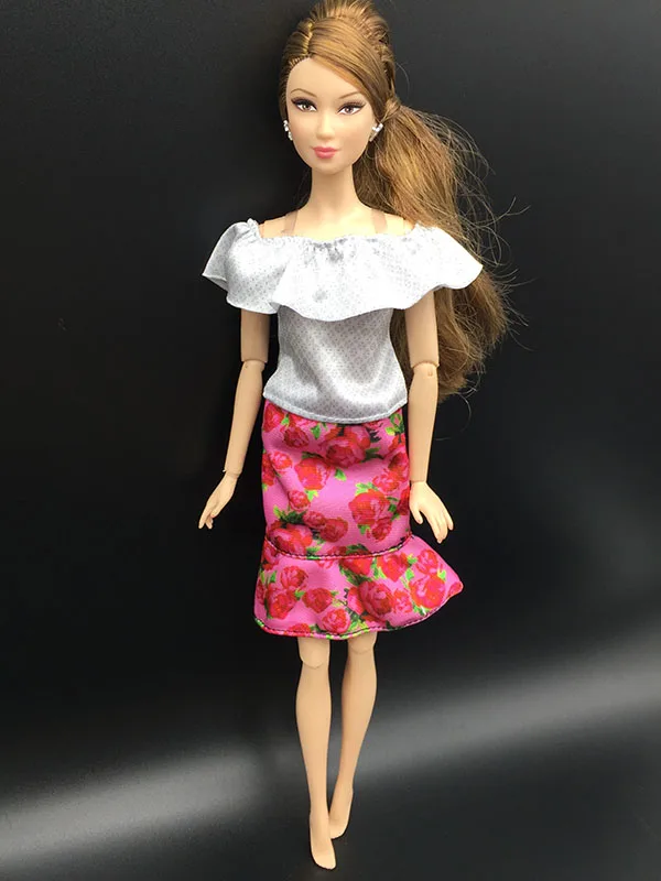 Новые стили одежды куклы платье юбка для куклы BB BBI941 - Цвет: top and skirt