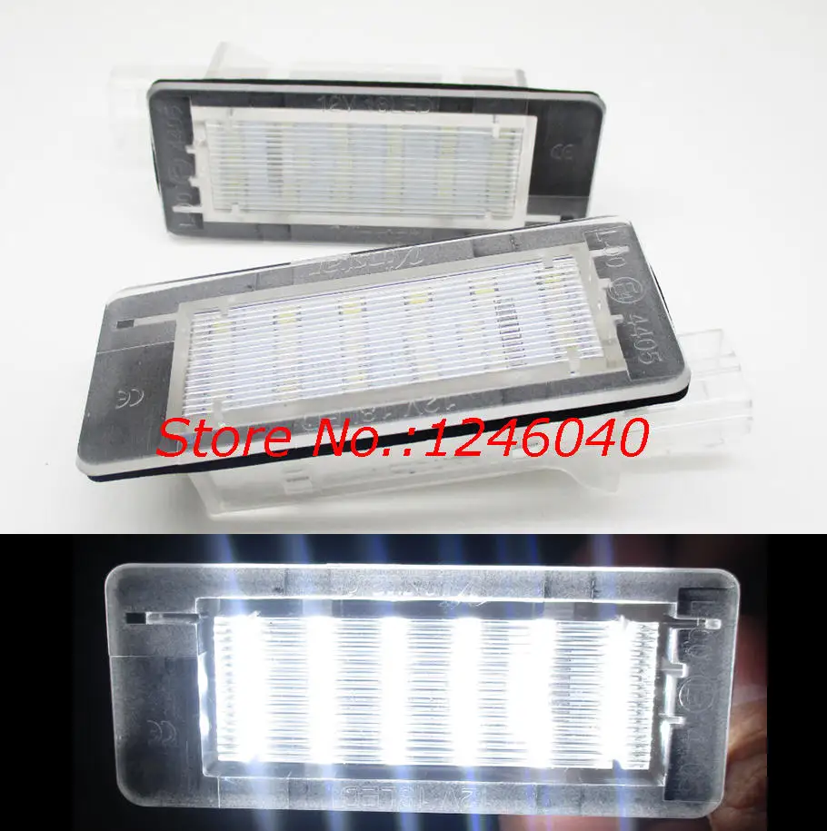 2 шт. светодиодные лампы для номерного знака RENAULT Captur /Clio III / Espace IV Fluence Laguna II/