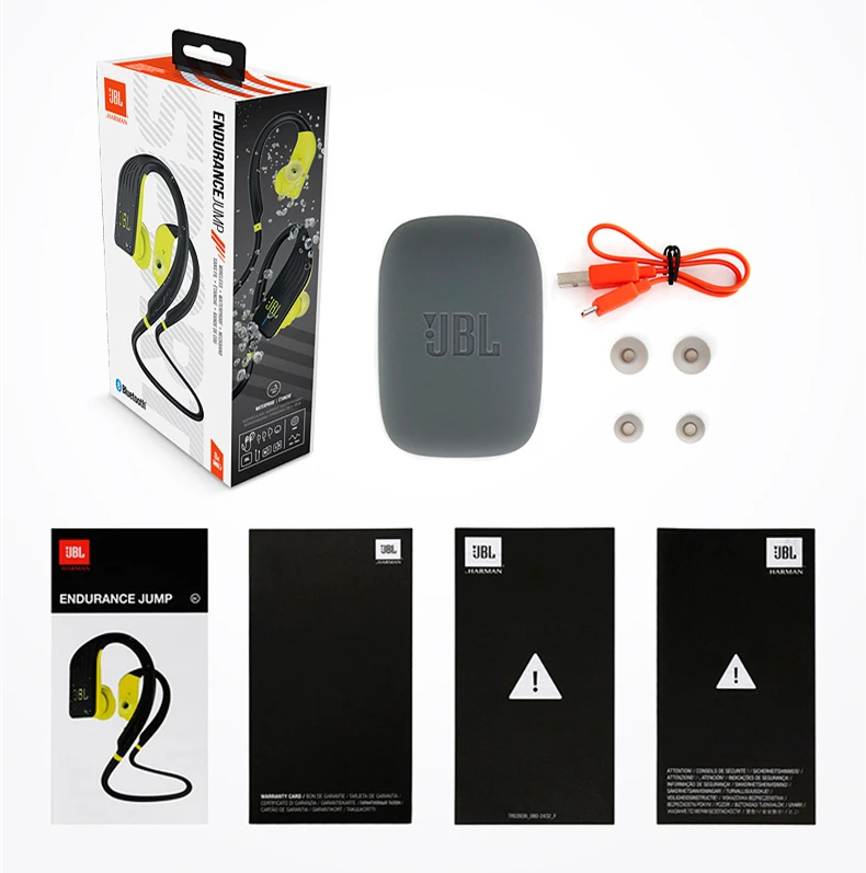 JBL Endurance Jump Ipx7 водонепроницаемые Беспроводные спортивные наушники-вкладыши с пультом дистанционного управления одним касанием