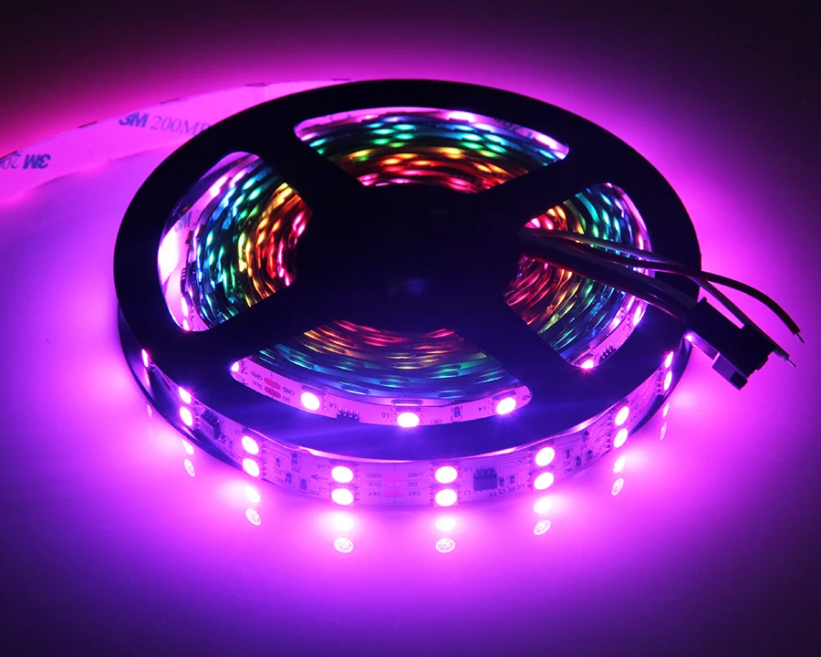 Супер яркий 5 M WS2811 2811 ic 120 светодиодный S/96 Светодиодный s/m 5050 SMD RGB Светодиодные ленты Адресуемая цифровая IP20 двухрядные светодиодные полосы