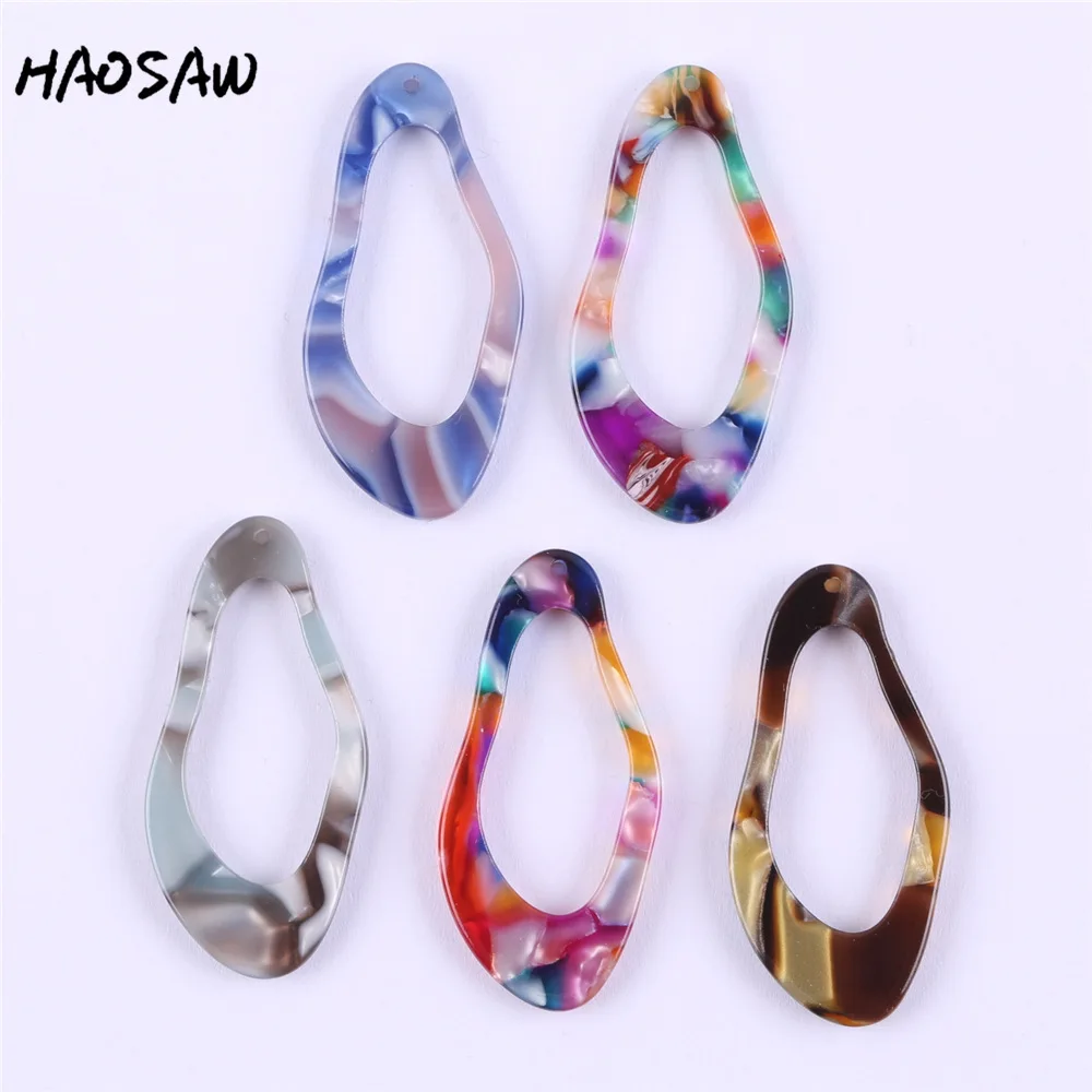 HAOSAW 19*41 мм 6 шт./лот ювелирные аксессуары/бусины из уксусной кислоты/неправильной