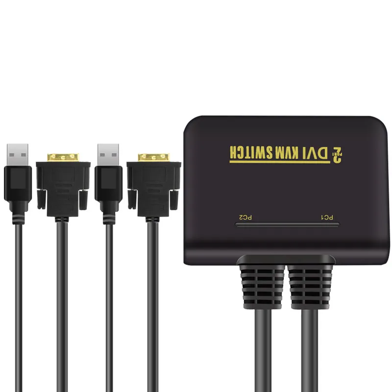 Переключатель DVI KVM переключатель 2 порта USB 0 конвертер аудио видео кабель для