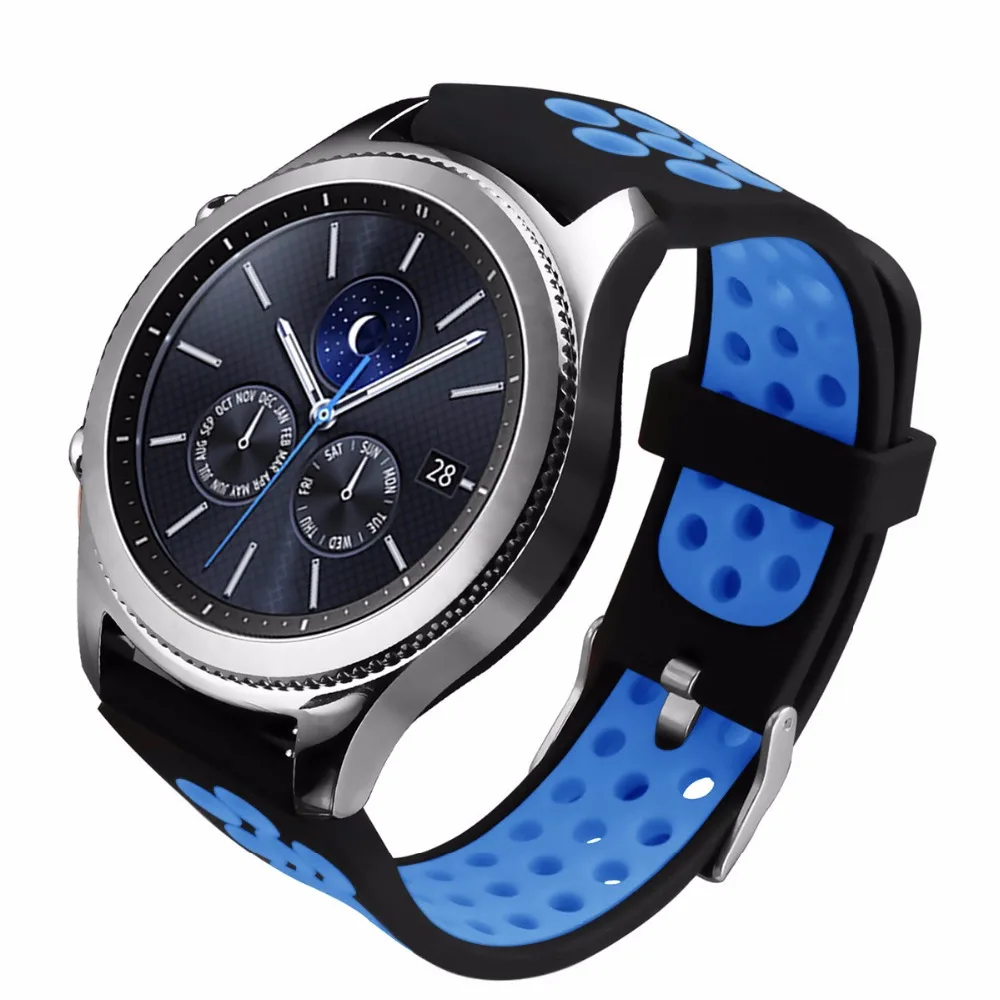 Для Samsung gear s3 Classic Frontier сменный ремешок R770 биколор силиконовый классический для