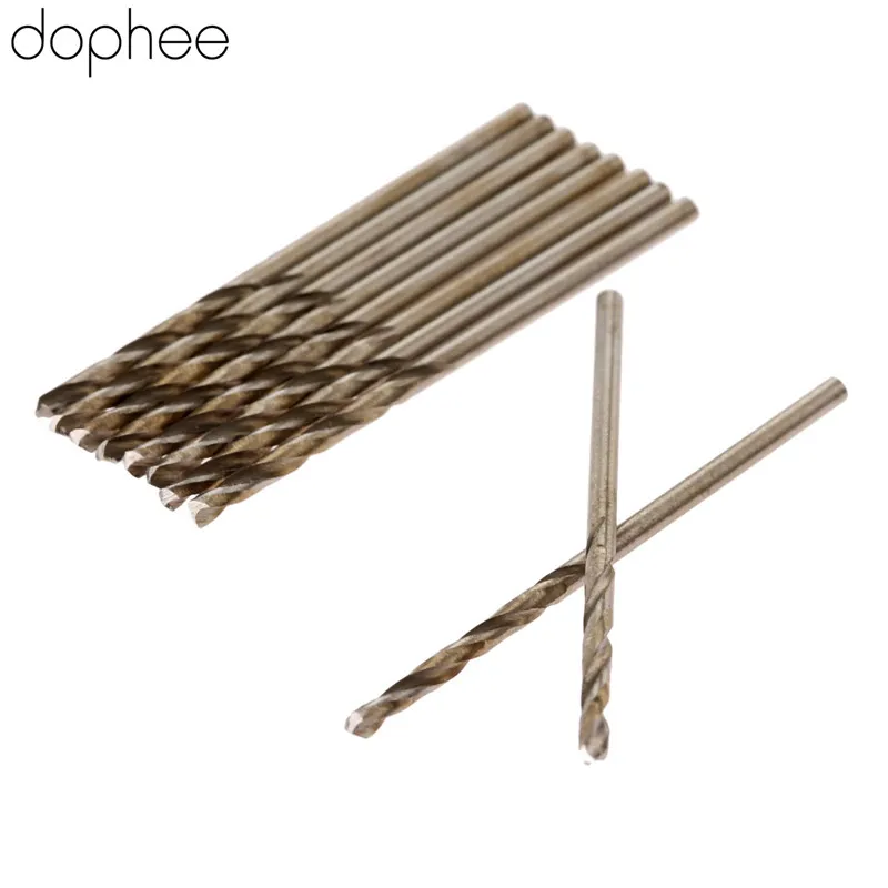 Dophee 10 шт. спиральные сверла из быстрорежущей стали 1 5/1 6/1 7/1 8/1 9 мм микро прямые