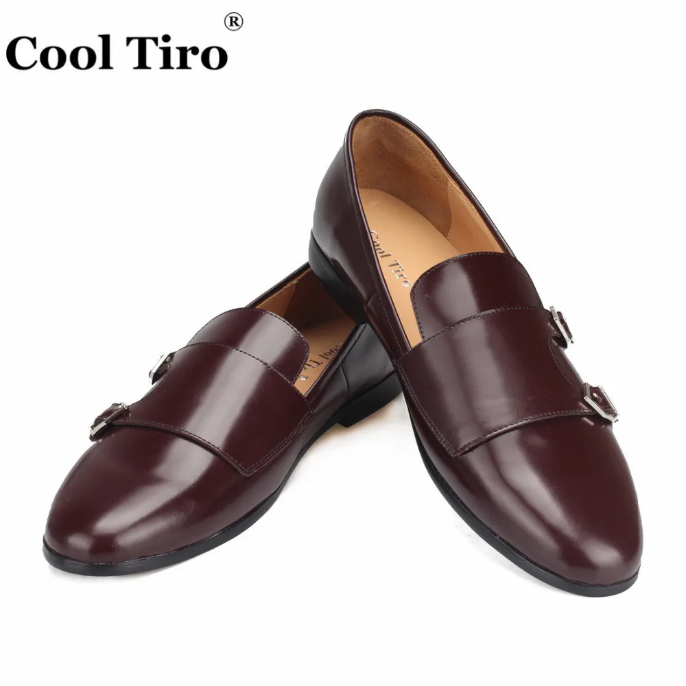 COOL TIRO Genuine Leather Buckle Handcraft Men Black splice shoes Smoking Slipper and Fashion Party Loafers Flats | Обувь