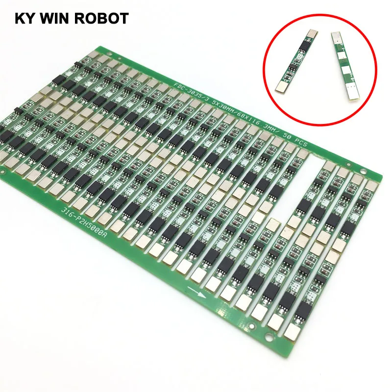 

5PCS/LOT 1S 3.7V 3A li-ion BMS PCM battery protection board pcm for 18650 lithium ion li battery
