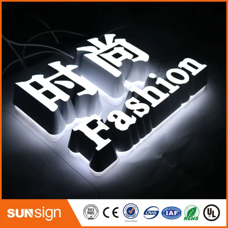 acrylic LED letters for led hair cuts sign