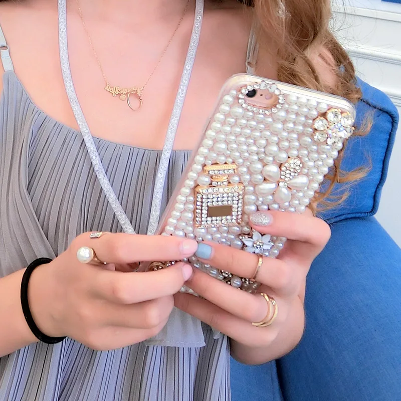 YESPURE Diamond Pearl Fancy Phone Cases for Girls 3D Perfume Case Iphone 6 6s Luxury Women Mobile Shell Accessories | Мобильные