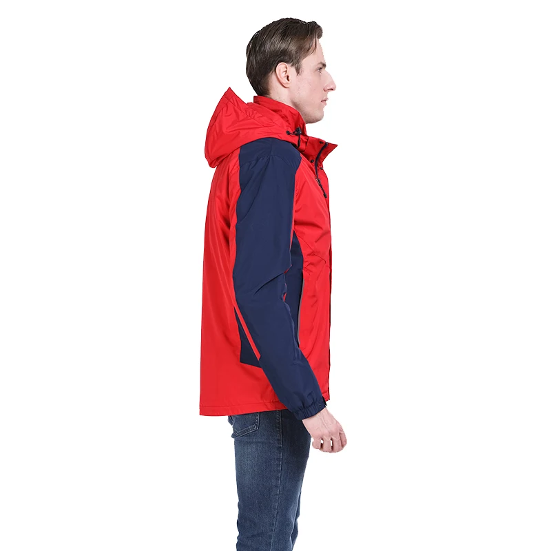 2021 Spring Jacket Men Windbreaker Autumn Casual Cotton Padded Coat Hooded Windproof Jacket Parka Red Outwear Sports Male Coats