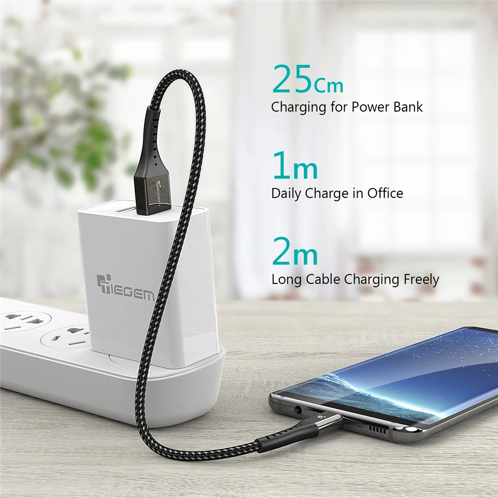 Кабель Micro USB TIEGEM 2 5 А кабель для быстрой зарядки и передачи данных|Кабели