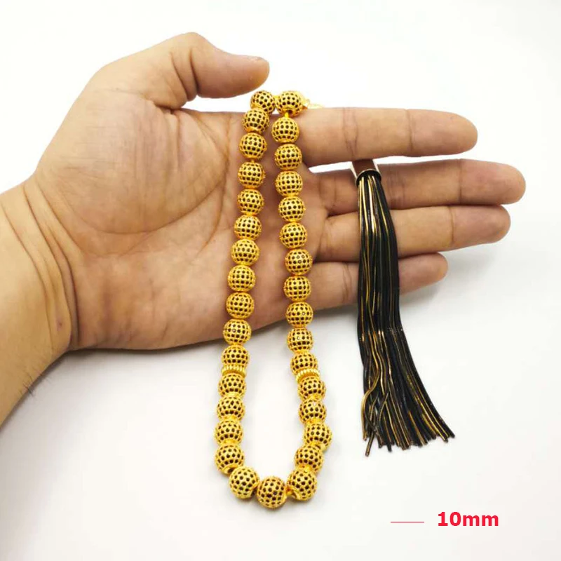 Роскошный Tasbih 33 Медные Бусины инкрустация Цирконом Eid al-Adha Подарочный браслет
