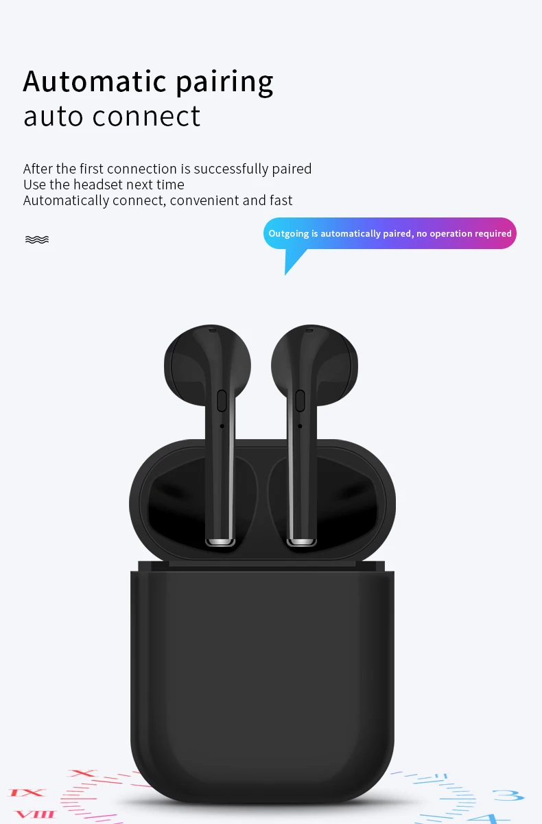 Coolcat смарт-гарнитура 5 0 с двумя ушами i16 bluetooth гарнитура стерео наушники