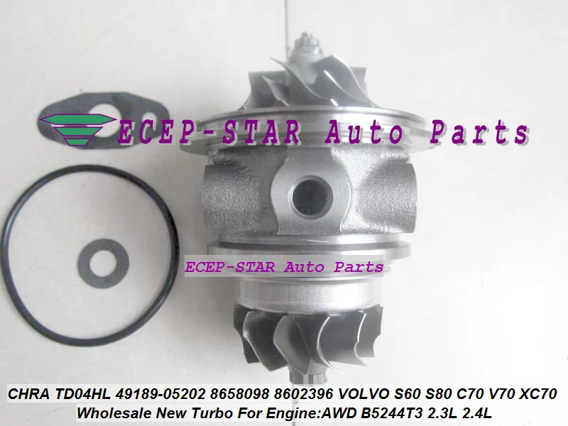 Картридж Turbo CHRA TD04HL 13T 49189 05202 05212 8658098 для VOLVO S60 S80 C70 V70 XC70 V70N 01 B5244T3 2.3L 2.4L