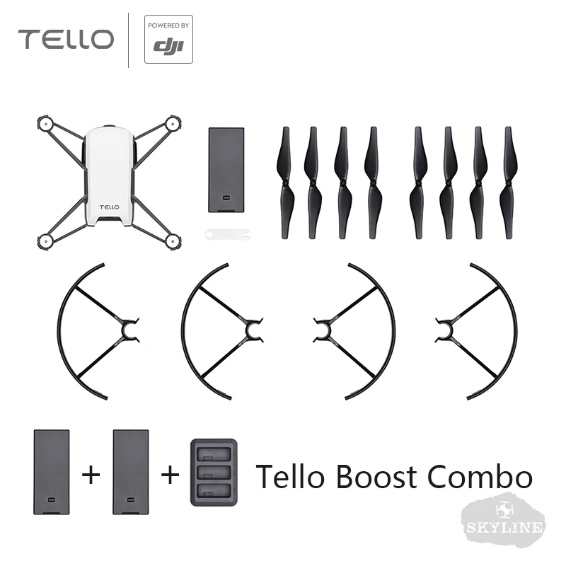 DJI Tello Mini Drone/Boost Combo APP игрушка дистанционного управления FPV RC Квадрокоптер 720P HD камера передачи с EZ снимками - Цвет: Tello Boost Combo