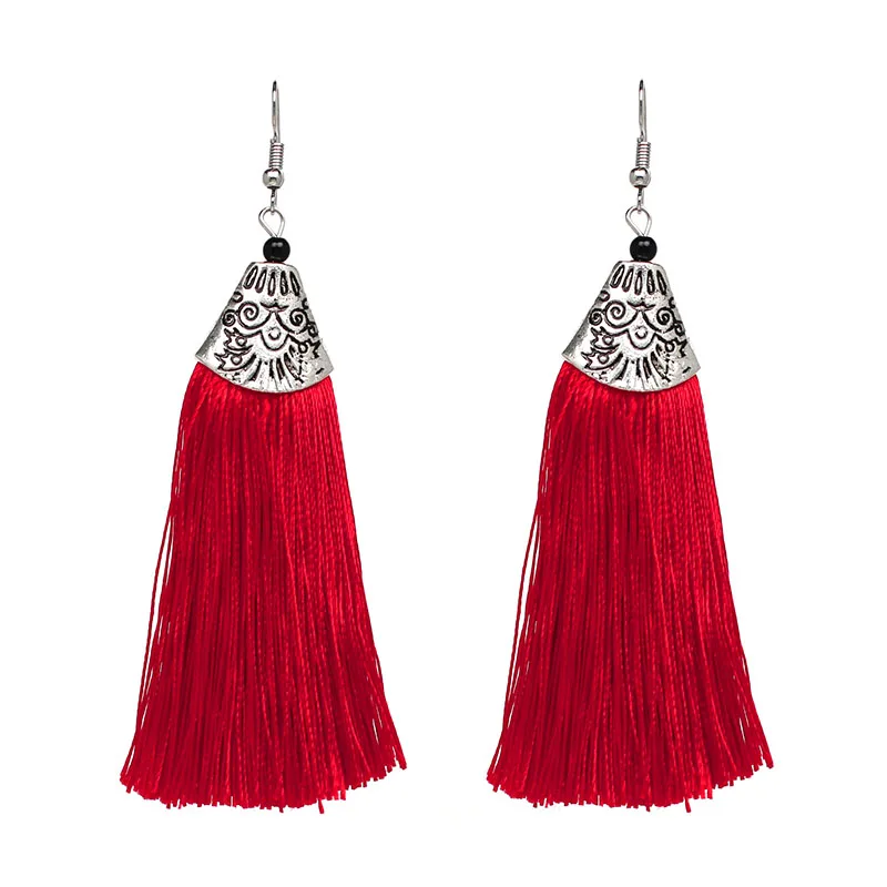 2020 хорошее качество горячая Распродажа длинные серьги с кисточками для оптовой