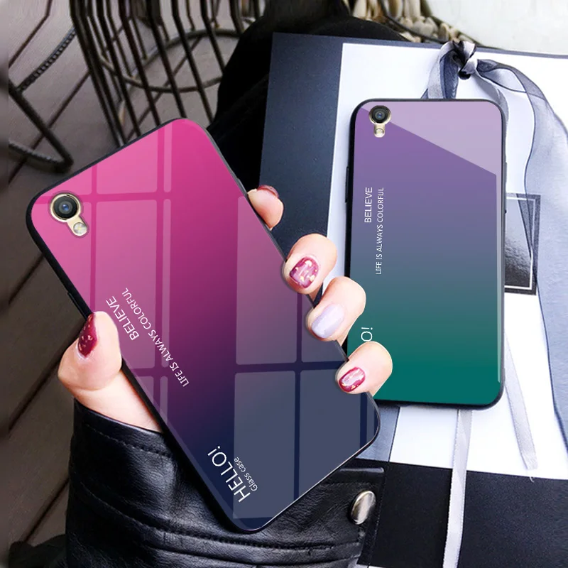 Новый чехол из закаленного стекла для OPPO R9 Aurora разноцветный |