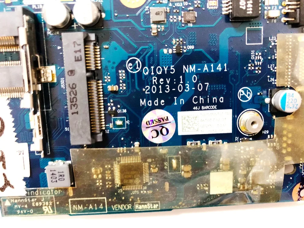 Оригинальный Для Lenovo Y400 Материнская плата ноутбука HM76 GT750M 2 Гб QIQY5 NM-A141 испытанное