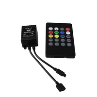 6pcspack mini music controller led rgb controller with 20key ir remote dc 12 24v 6a 3 channel for 5050 3528 5630 rgb led strip