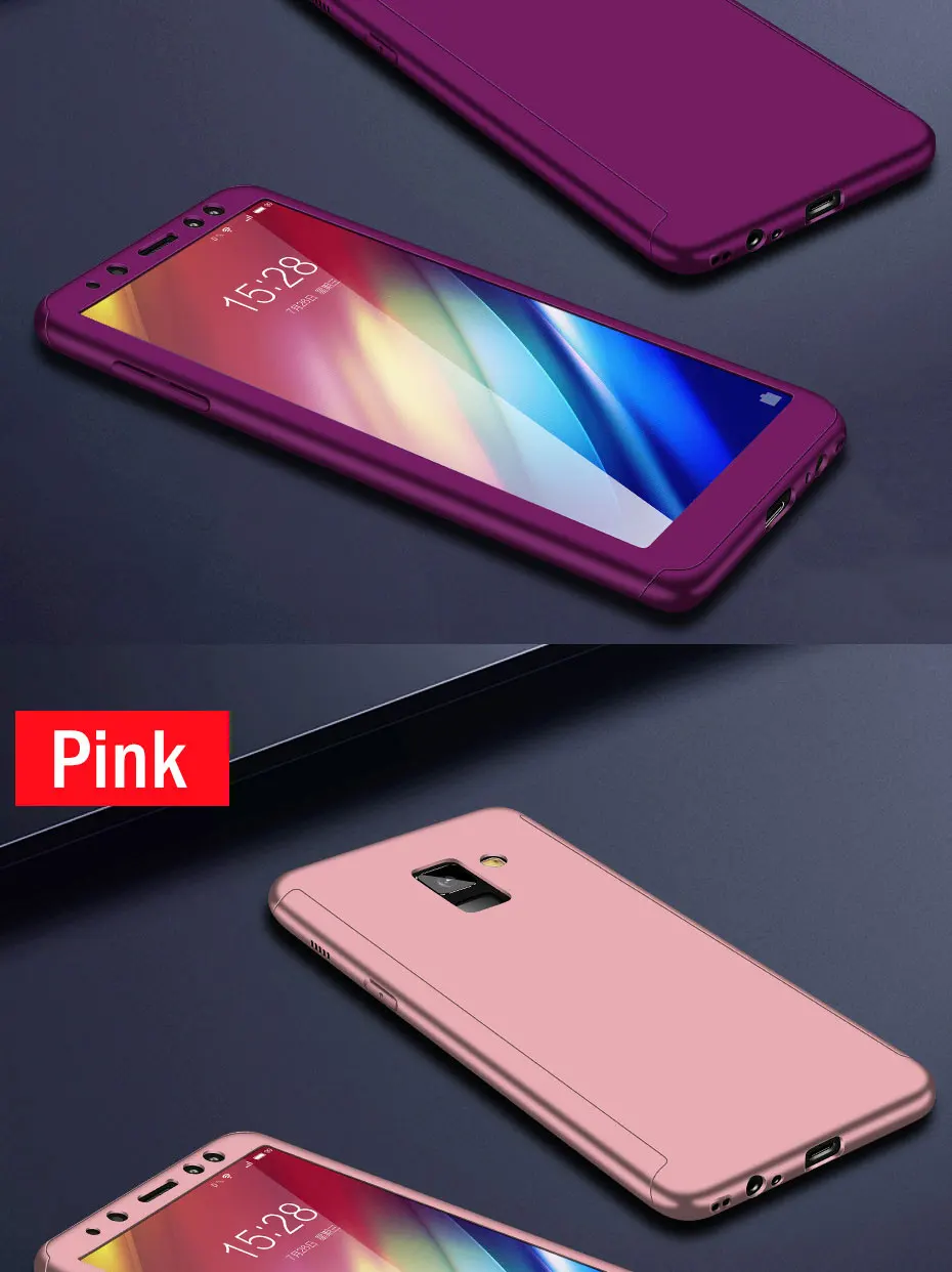 360 градусов чехол для телефона для samsung Galaxy A20E A10 A40 A70 полное покрытие чехол s для samsung J4 J6 A6 A8 плюс A750 S10 чехол Coque