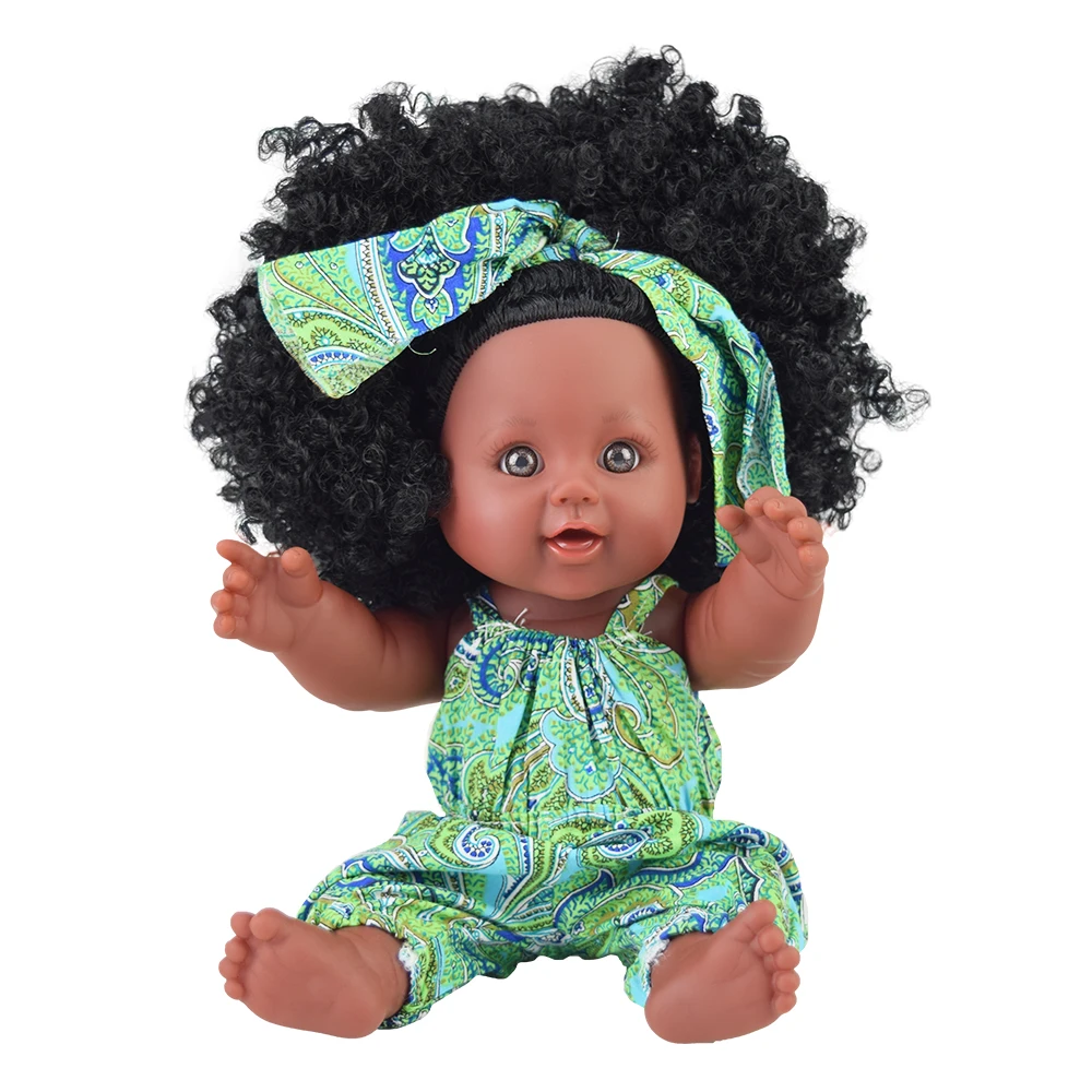 Подарок на день рождения! Pop American black baby doll reborn силиконовый винил 30 см для
