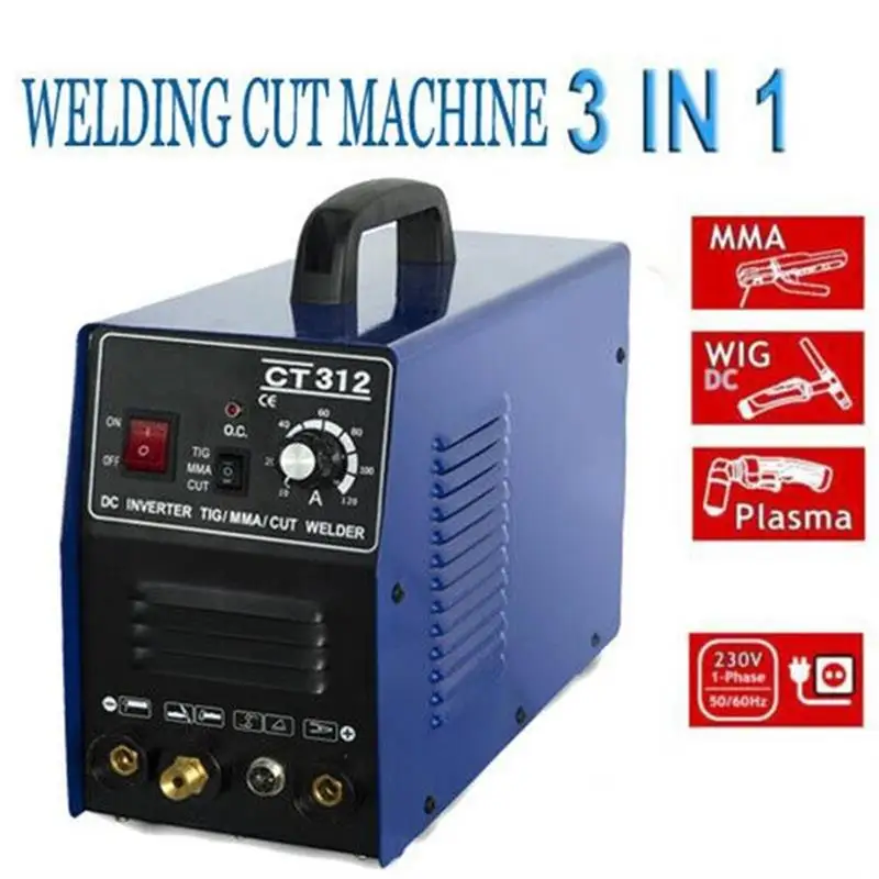 TOSENSE CT312 3в1 сварочный аппарат TIG/MMA/плазменный резак сварщик и факелы и аксессуары